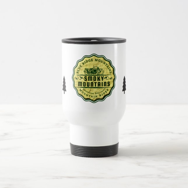 Blue Ridge Mountains Rider Travel Mug (Center)