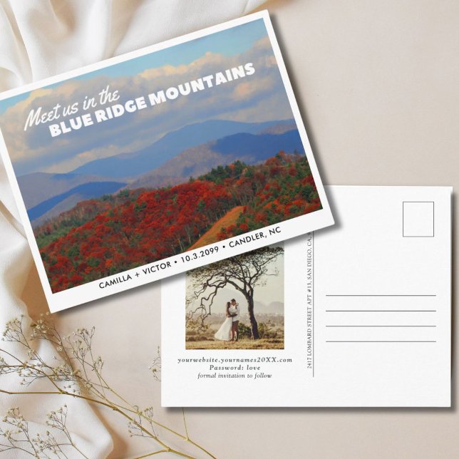 Blue Ridge Mountains Save the Date Postcard (Blue Ridge Mountains Save the Date Postcard
)