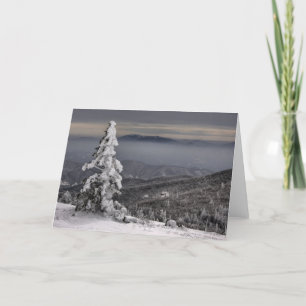 Blue Ridge Mountains Snow Photo Greeting Card