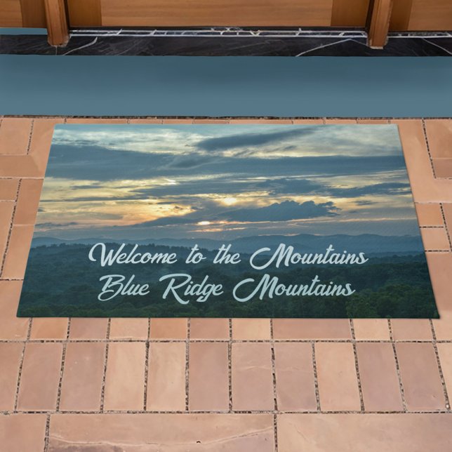 Blue Ridge Mountains Sunset Photographic Welcome Doormat (Creator Uploaded)