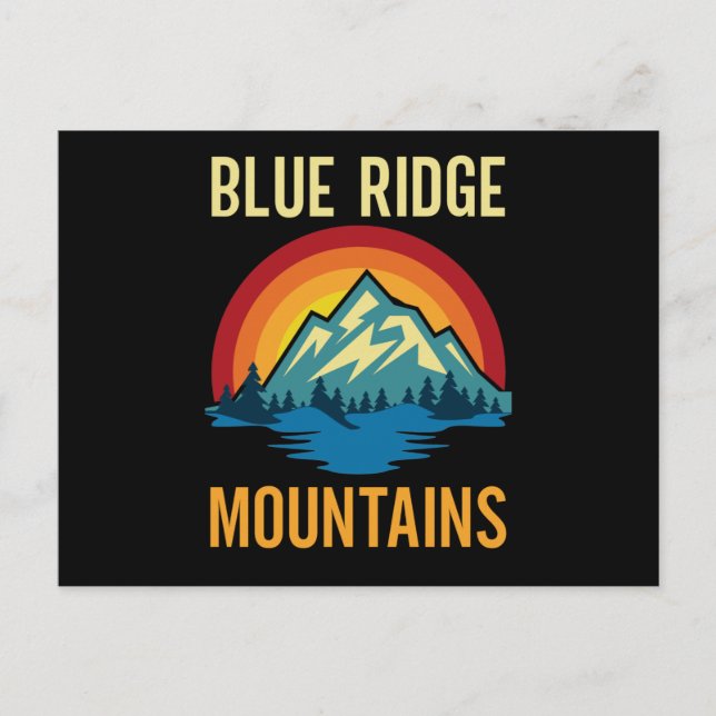 Blue Ridge Mountains Sunset Postcard (Front)