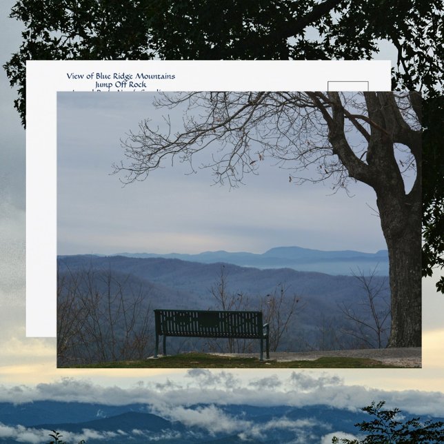 Blue Ridge Mountains View from Jump Off Rock NC Postcard (Creator Uploaded)