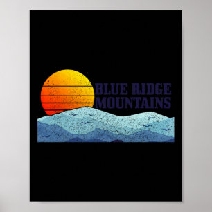 Blue Ridge Mountains Vintage Mountains Usa America Poster