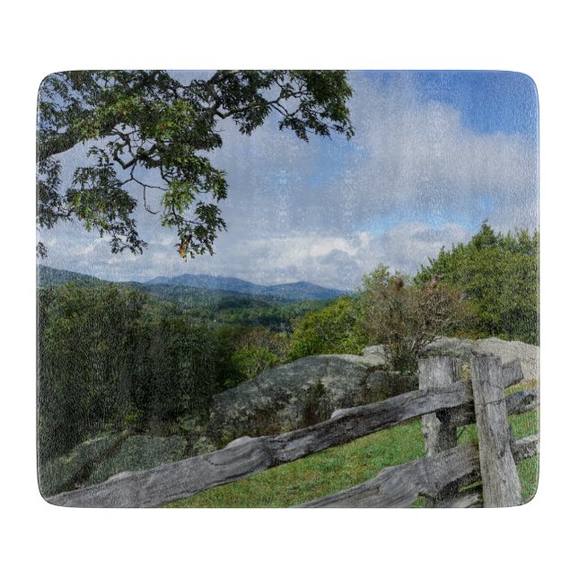 Blue Ridge Mountains Vista Cutting Board (Front)