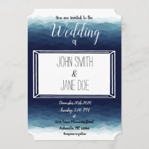 Blue Ridge Mountains Wedding Invitation