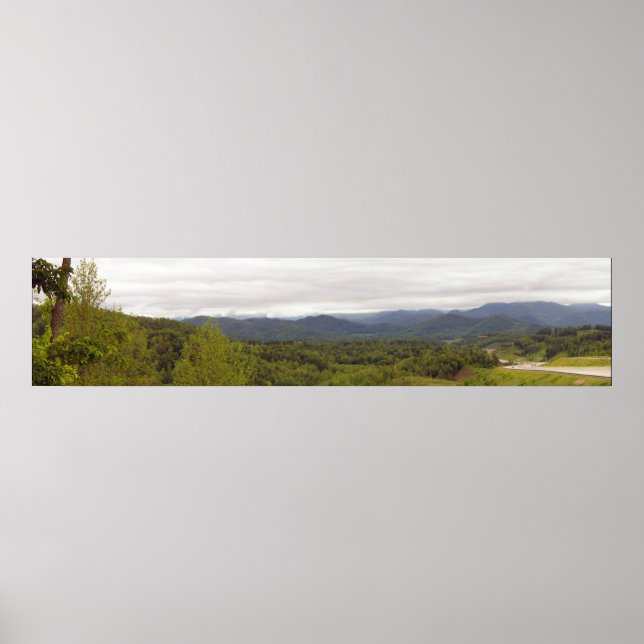 Blue Ridge panorama at I-26 near NC/TN border Poster (Front)