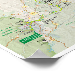 Blue Ridge Parkway 2026 map poster