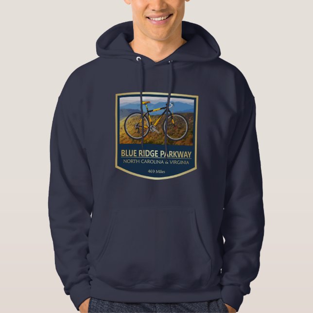 Blue Ridge Parkway (bike2) Hoodie (Front)