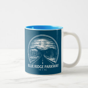 Blue Ridge Parkway Forest Two-Tone Coffee Mug