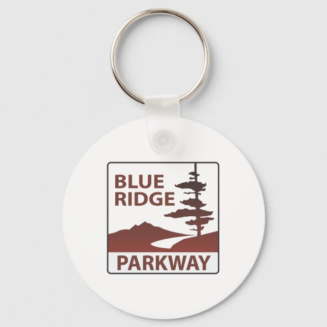 Blue Ridge Parkway Highway Road Trip Key Ring (Front)