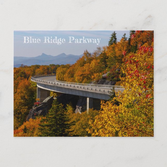 Blue Ridge Parkway in Autumn Postcard (Front)