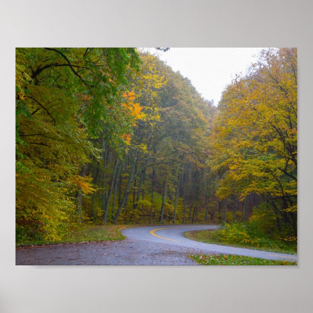 Blue Ridge Parkway in Fall, Virginia Poster (Front)