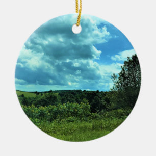 Blue Ridge Parkway near Floyd, Virginia Ceramic Ornament
