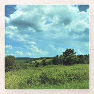 Blue Ridge Parkway near Floyd, Virginia Glass Coaster