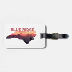 Blue Ridge Parkway North Carolina Map Luggage Tag
