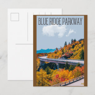 Blue Ridge Parkway Scenic Byway Virginia NC Postcard