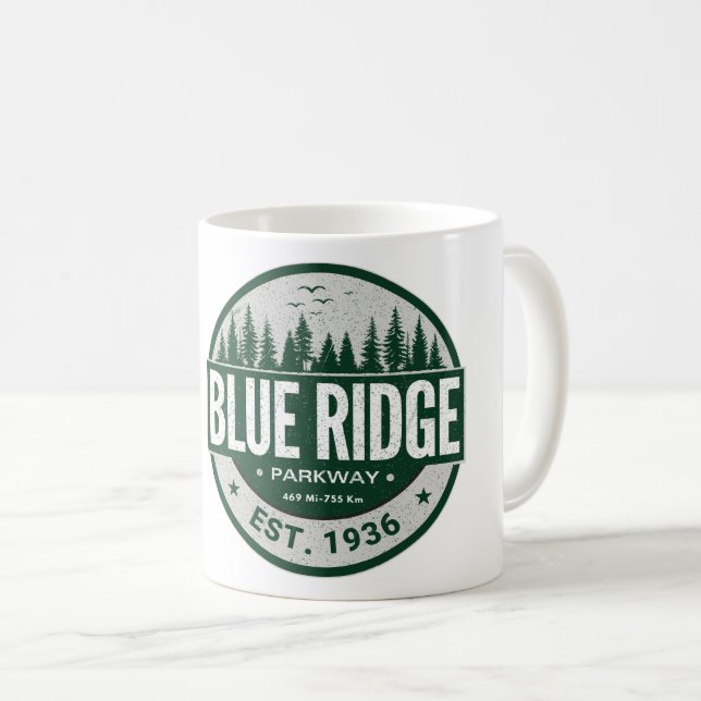   Blue Ridge Parkway Scenic Byway Virginia North C Coffee Mug (Front Right)