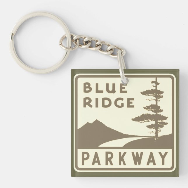 Blue Ridge Parkway shield Key Ring (Front)