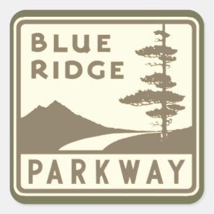 Blue Ridge Parkway shield Square Sticker