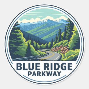 Blue Ridge Parkway Travel Classic Round Sticker