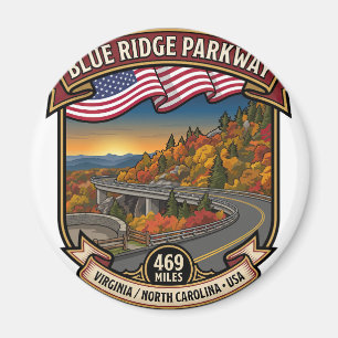 Blue Ridge Parkway Virginia Mountain Drive Magnet