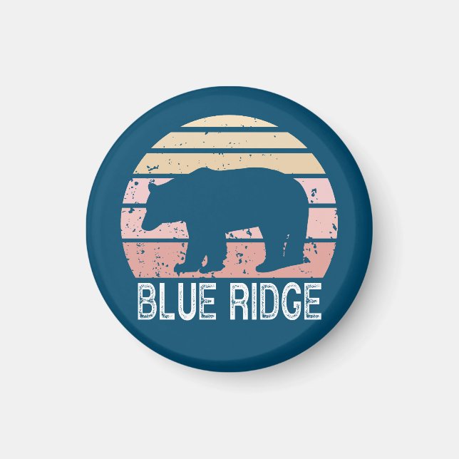 Blue Ridge Retro Bear Magnet (Front)