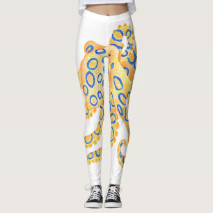 Blue Ring Octopus Leggings