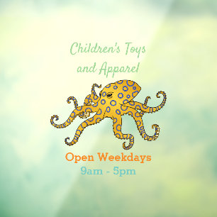 Blue-ringed octopus cartoon illustration