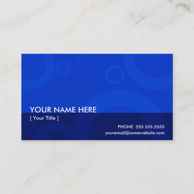 blue rings business card (Front)