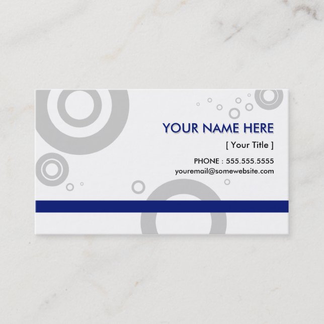 blue rings business card (Front)