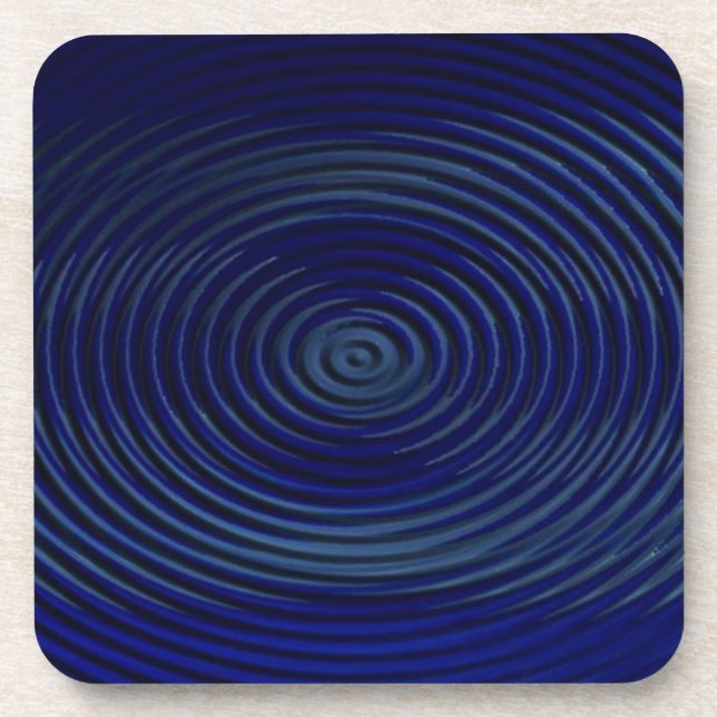 Blue Ripple Coaster- Design 1 Coaster (Front)