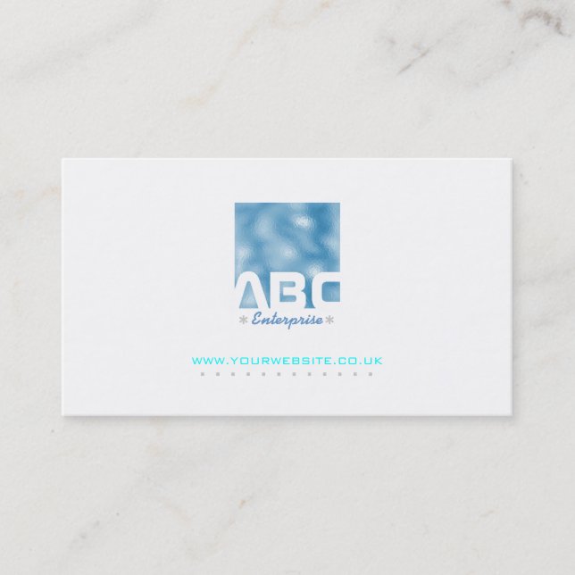 Blue Ripple / Ocean Waves Effect Business Card (Front)