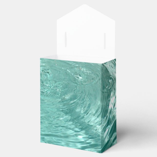 Blue ripples waves Water drops Favour Boxes (Opened)