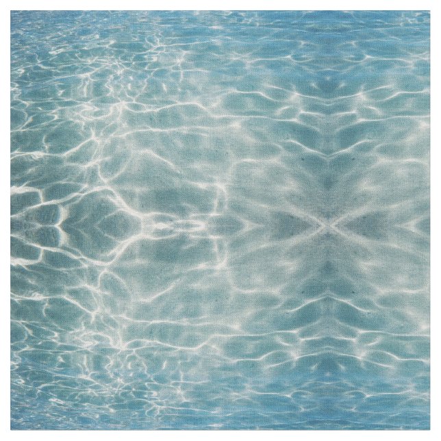 Blue Rippling Water in Sunlight Fabric (Close Up)