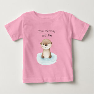 Blue River Cute Otter   Baby T-Shirt