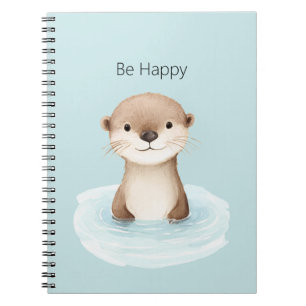 Blue River Cute Otter Notebook