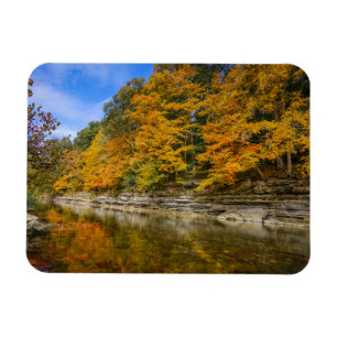 Blue river in the fall magnet