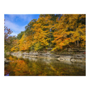 Blue river in the fall photo print