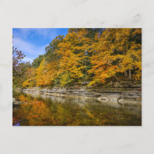 Blue river in the fall Postcard