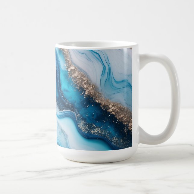 Blue River Marble Coffee Mug (Right)