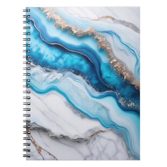 Blue River Marble Notebook (Front)