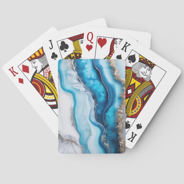 Blue River Marble Playing Cards (Back)