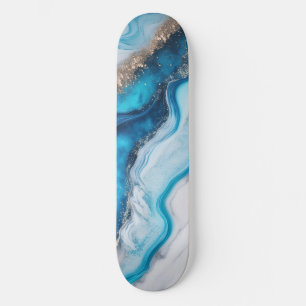 Blue River Marble Skateboard