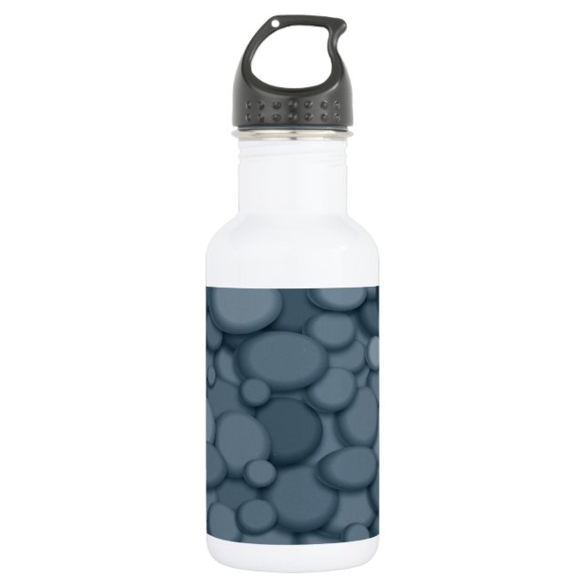 Blue River Rock Pebbles Art 532 Ml Water Bottle (Front)