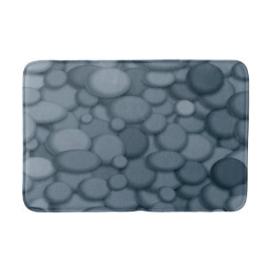 Blue River Rock Pebbles Art Bath Mat