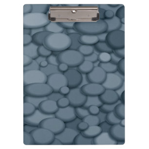 Blue River Rock Pebbles Art Clipboard