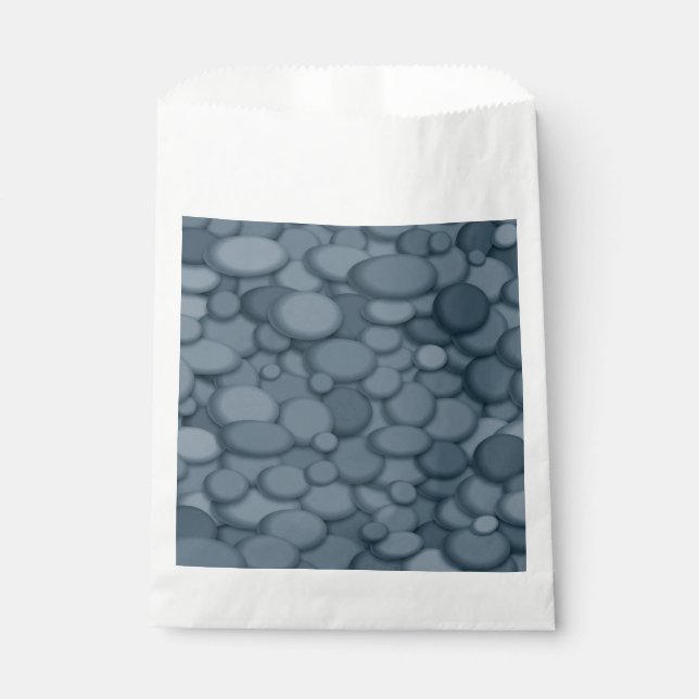 Blue River Rock Pebbles Art Favour Bag (Front)