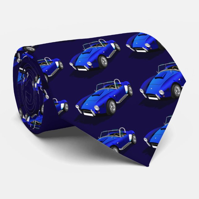 Blue Roadster Tie (Rolled)