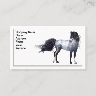 Blue Roan Horse Business Card