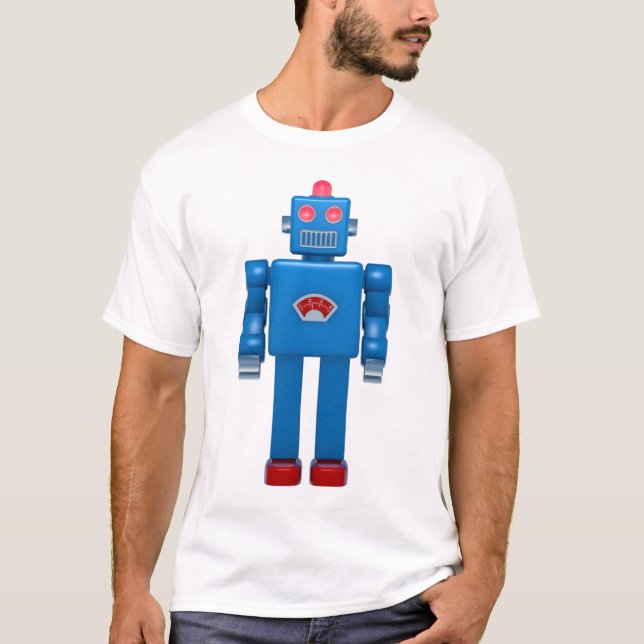 Blue Robot 02 T-Shirt (Front)